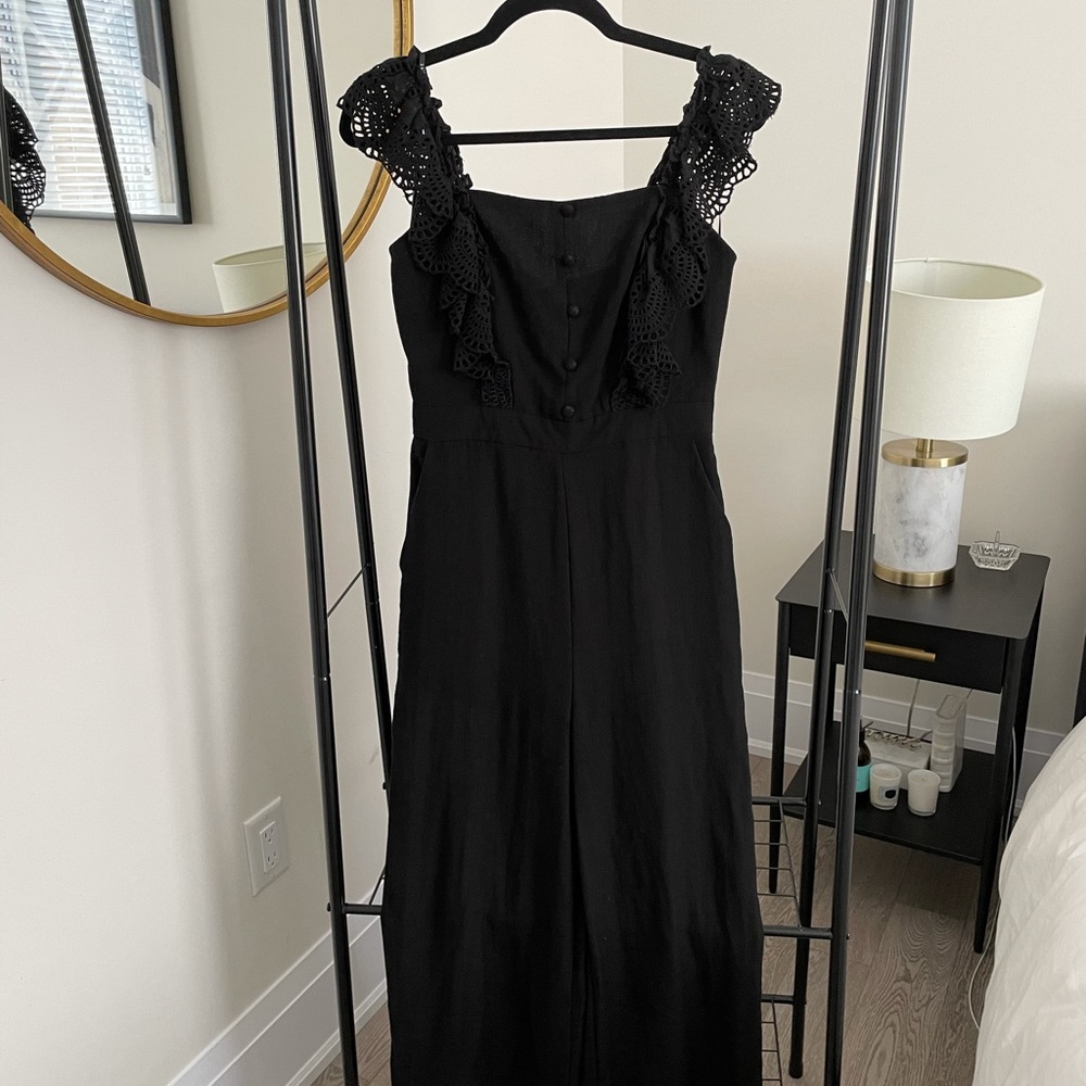 Black Frill Jumpsuit